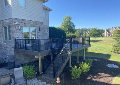 second story composite deck build