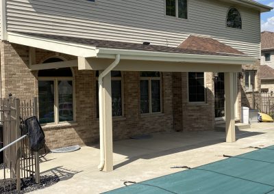 covered patio roof extension for outdoor living