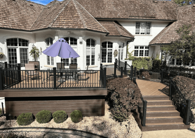 Large multi-level two-toned composite deck build