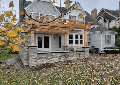 backyard patio pergola build