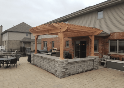 backyard patio pergola build