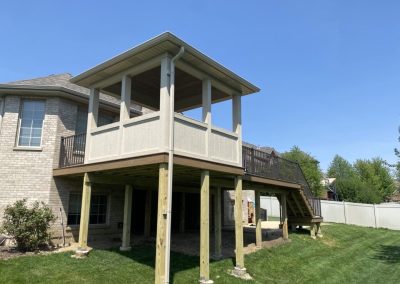 custom covered deck build